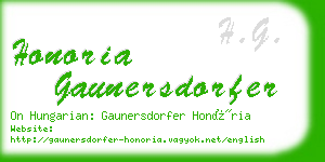 honoria gaunersdorfer business card